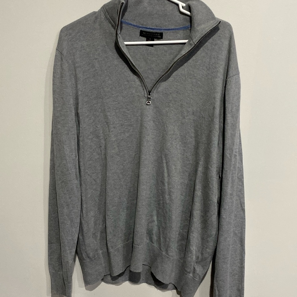 Supima cotton half zip sweater cashmere men’s quarter zip cashmere